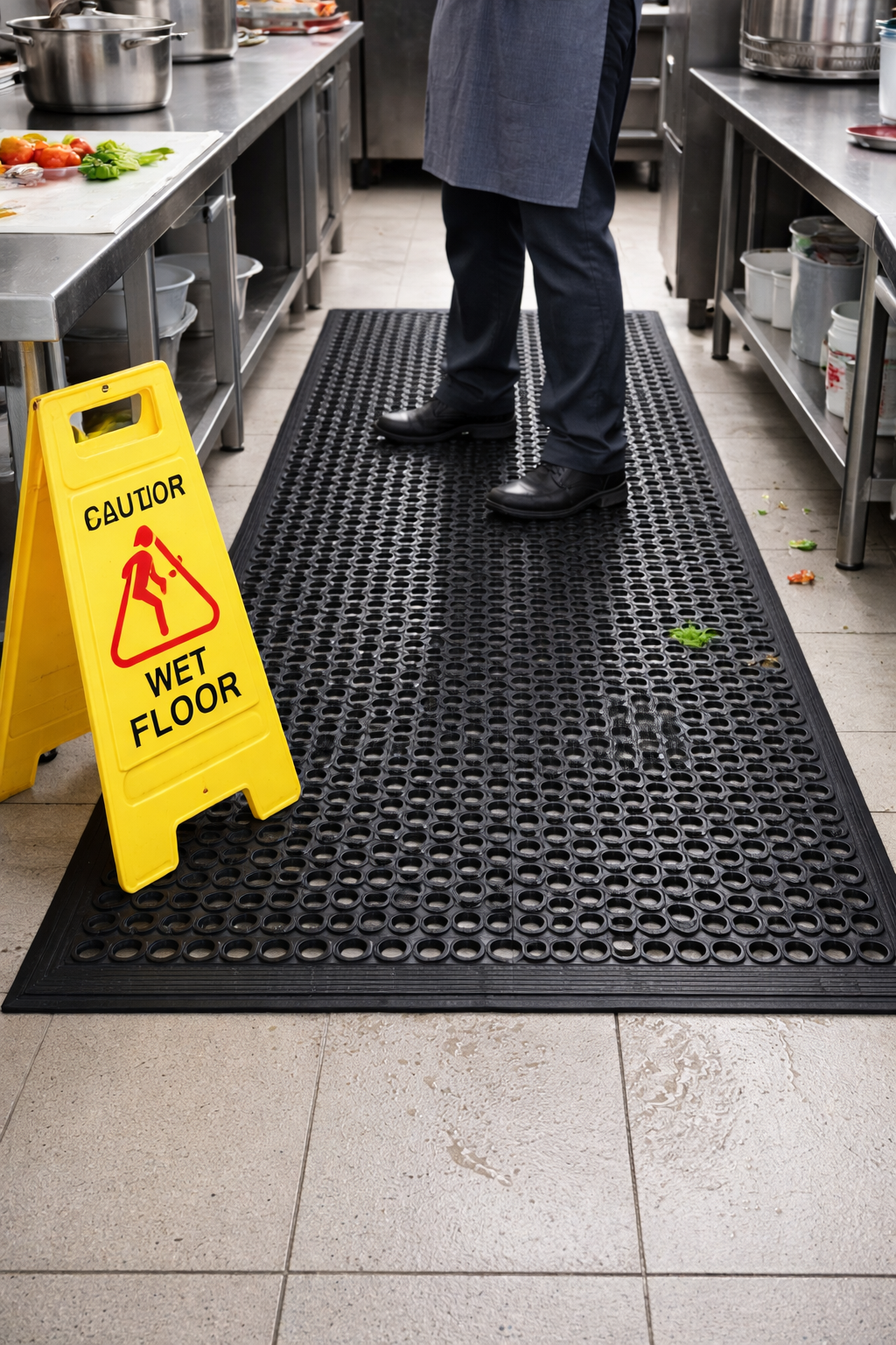 Heavy-duty anti-fatigue mat for UK industrial and commercial facilities
