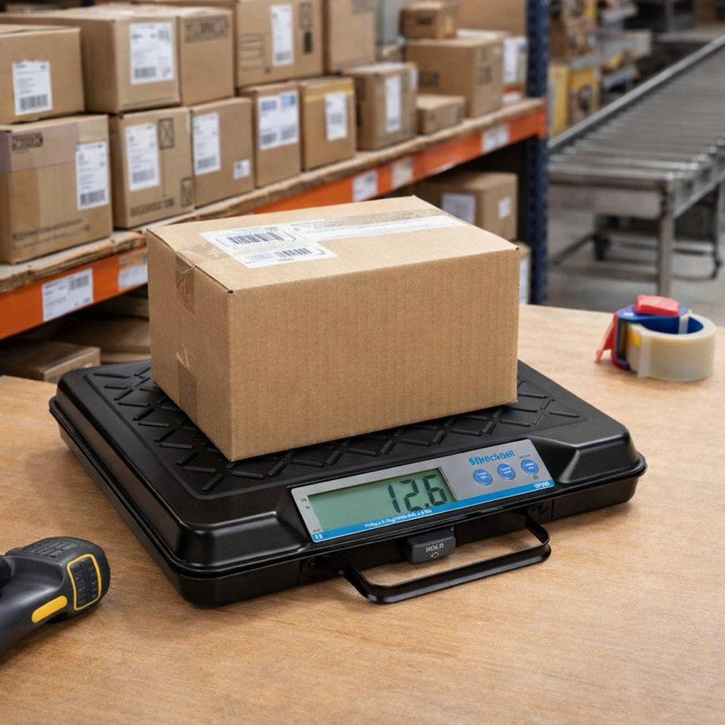 Heavy-Duty Digital Luggage Scale UK with LCD Display for Professional Parcel Weighing