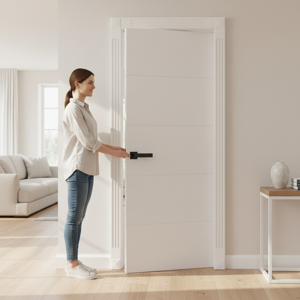 Internal Lifestyle Moulded Textured 2 Panel Arch Door - L...