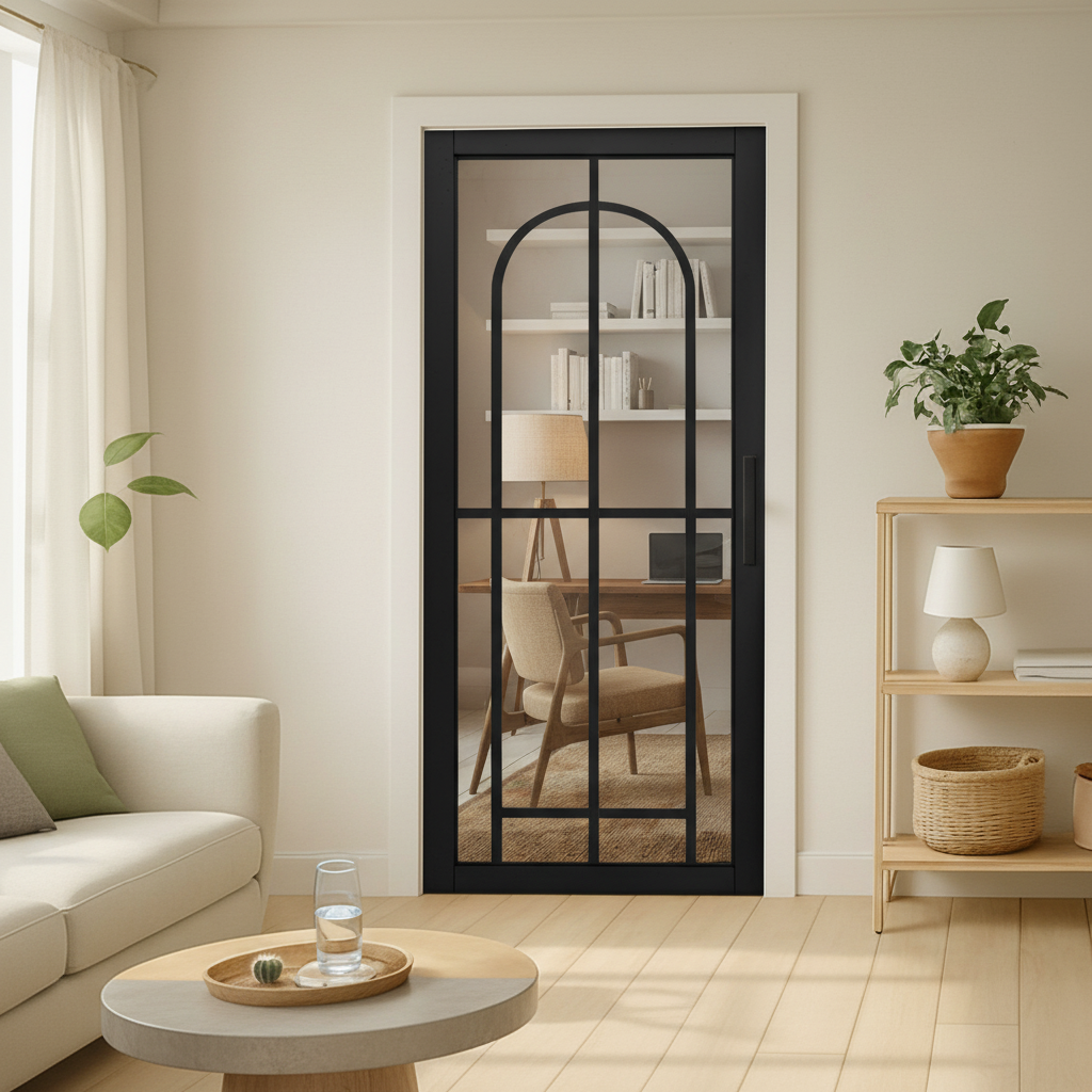 Fully Finished 10 Light Arch Internal Industrial Studio Door