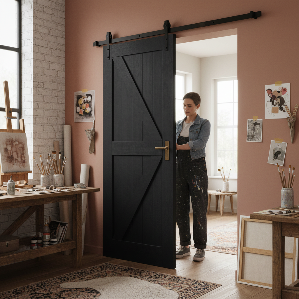 Internal Fully Finished Oak Barn Door