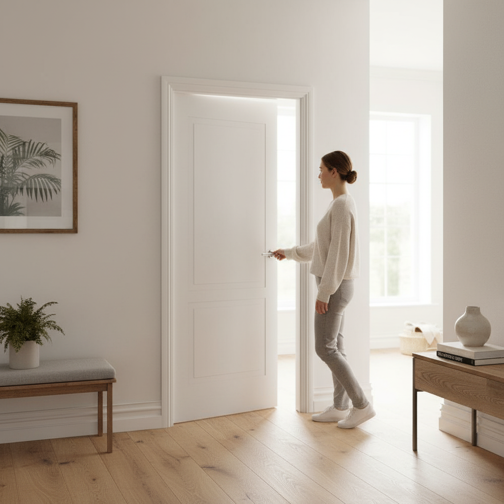 Internal Smooth Shallow Groove 2 Panel Door - Modern Desi...