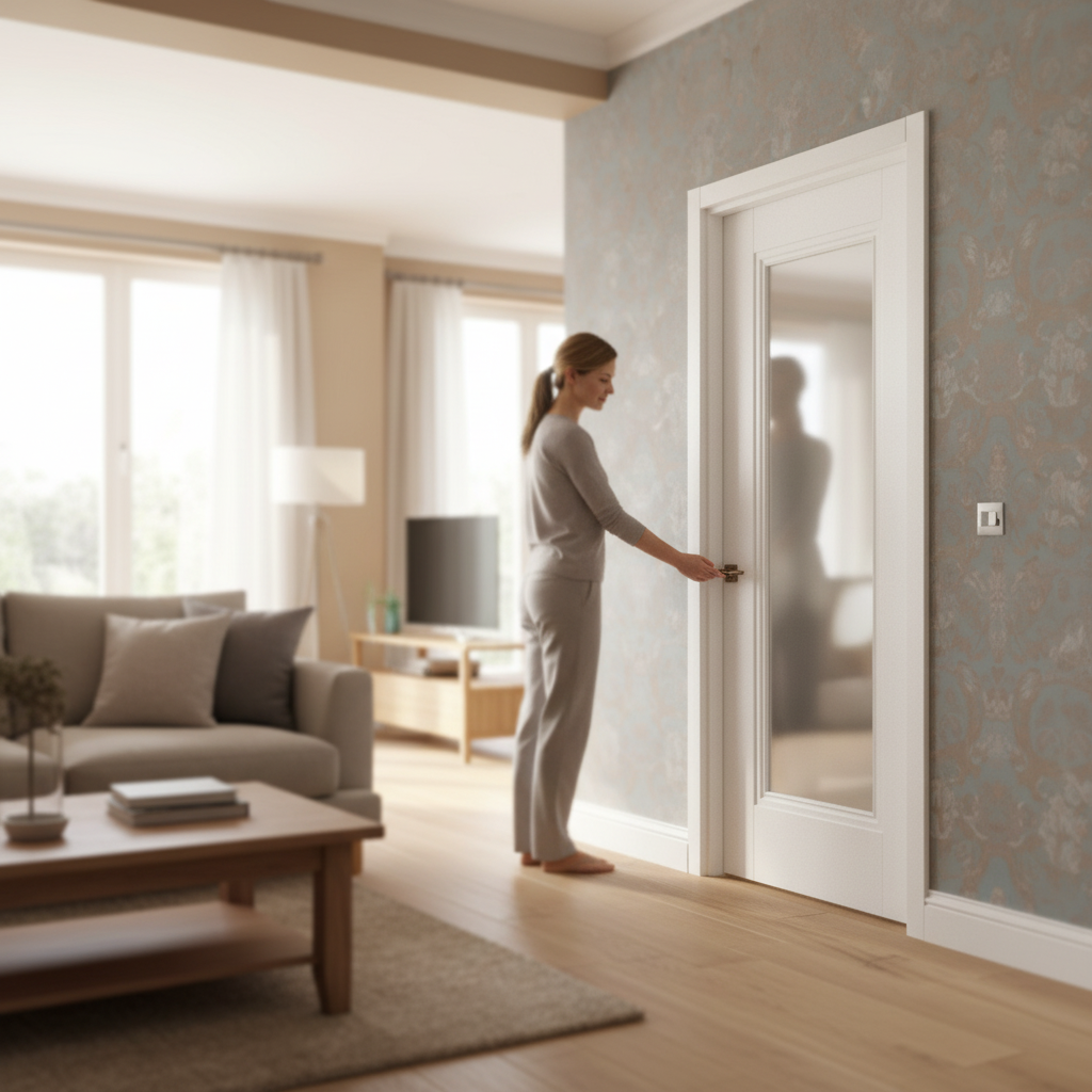 Premium Made-to-Measure Internal Door with Obscure Glass - Custom Size Elegance Lancaster Design for Privacy and Light