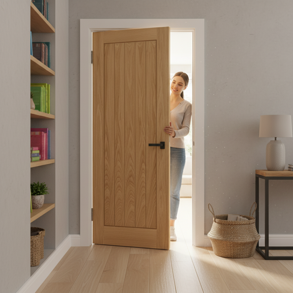 Premium Unfinished Internal Cottage Door with Solid Core Construction, Customizable Surface, and Traditional Design for Home Interiors
