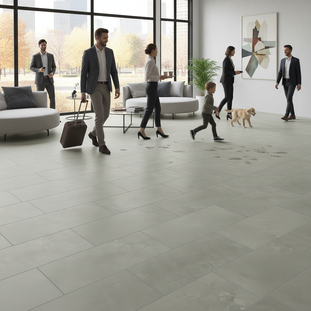 5.5mm Stone Embossed UV Coated Rigid Core Vinyl Flooring