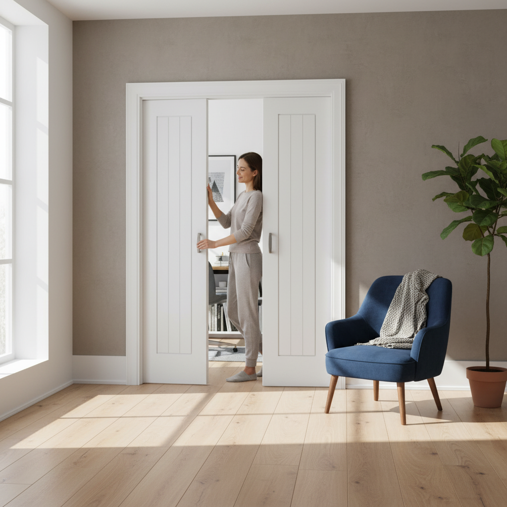 Internal Primed Bi-fold Cottage Door with Semi-Solid Core