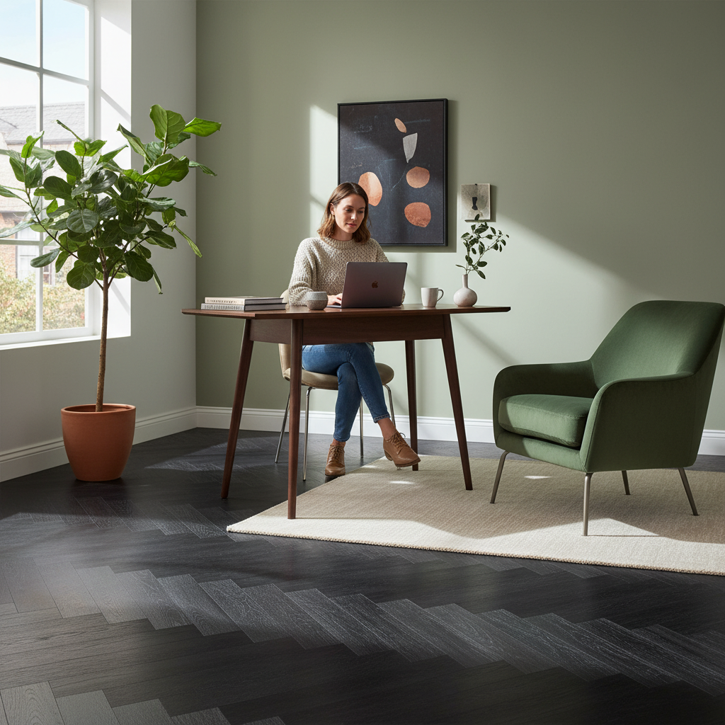 Premium Herringbone Vinyl Flooring 5.5mm Rigid Core with Waterproof Surface and Valinge 5G-i Click Fitting System