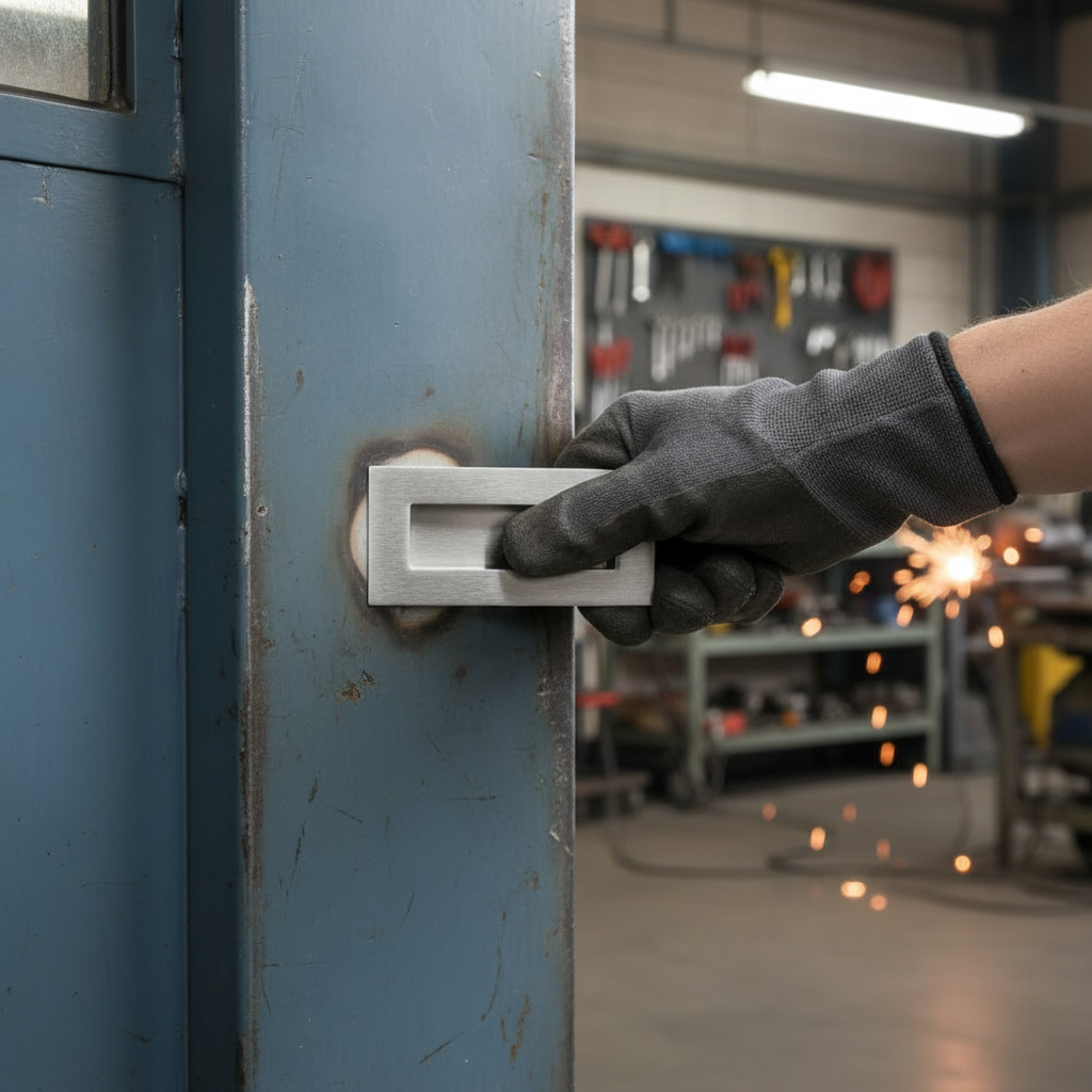 Professional Rectangular Flush Pull Handle with Satin Sta...