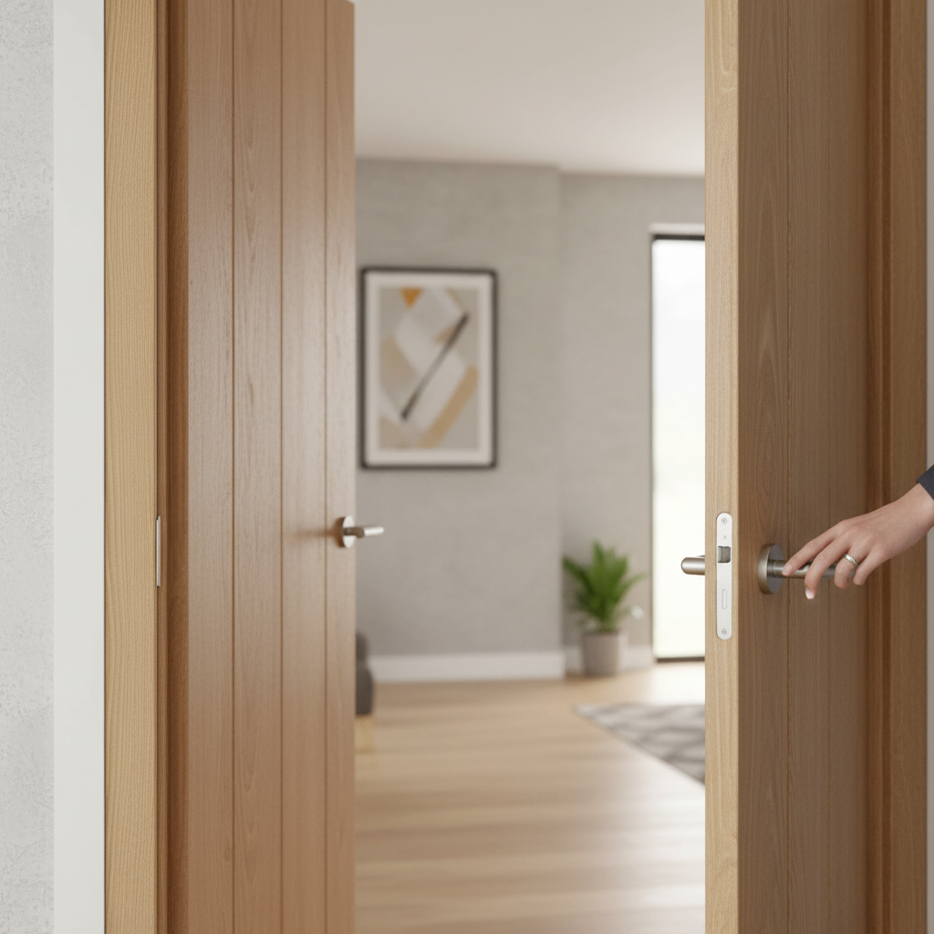 Premium Internal Oak Unfinished Door Pair Maker for Elegant Room Division and Improved Accessibility