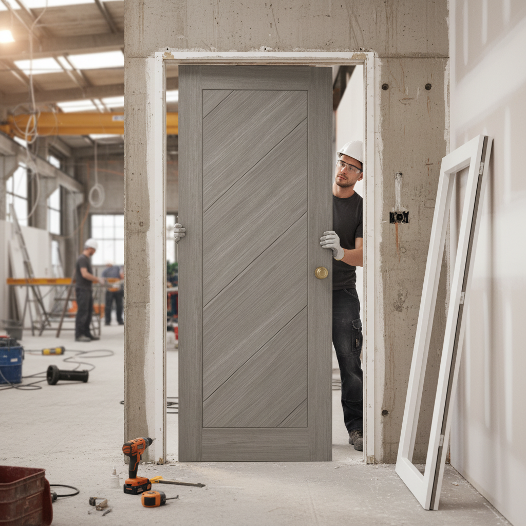 Internal Fully Finished Laminate Fire Door with FD30 Rating