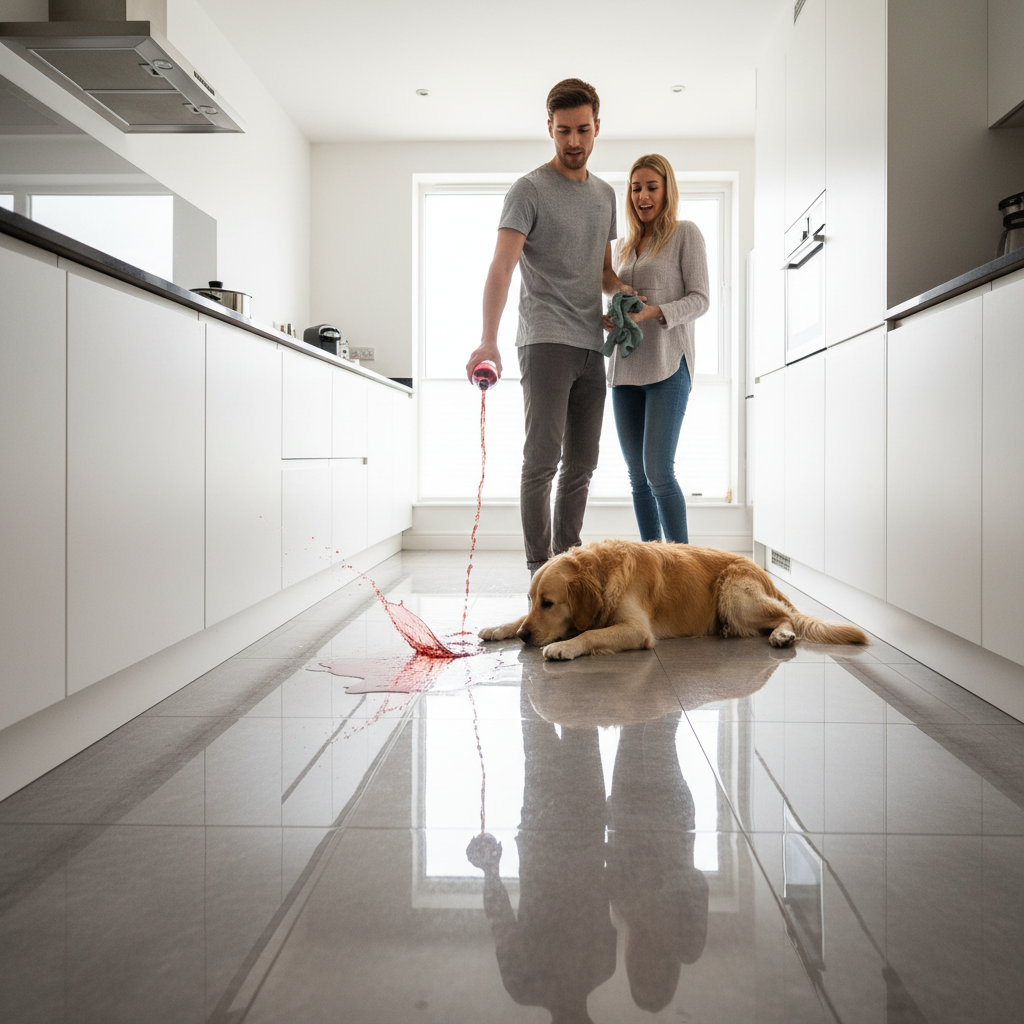 6mm High Gloss Rigid Core Vinyl Flooring - Waterproof, Ea...