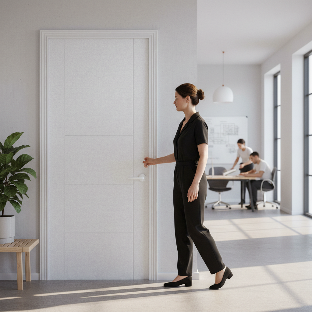 Internal White Primed Parma Door with Semi-Solid Core