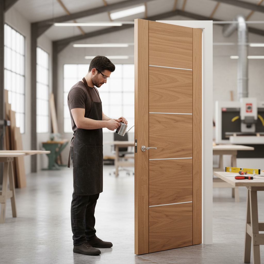 Fully Finished Internal Oak Venice 5 Panel Door