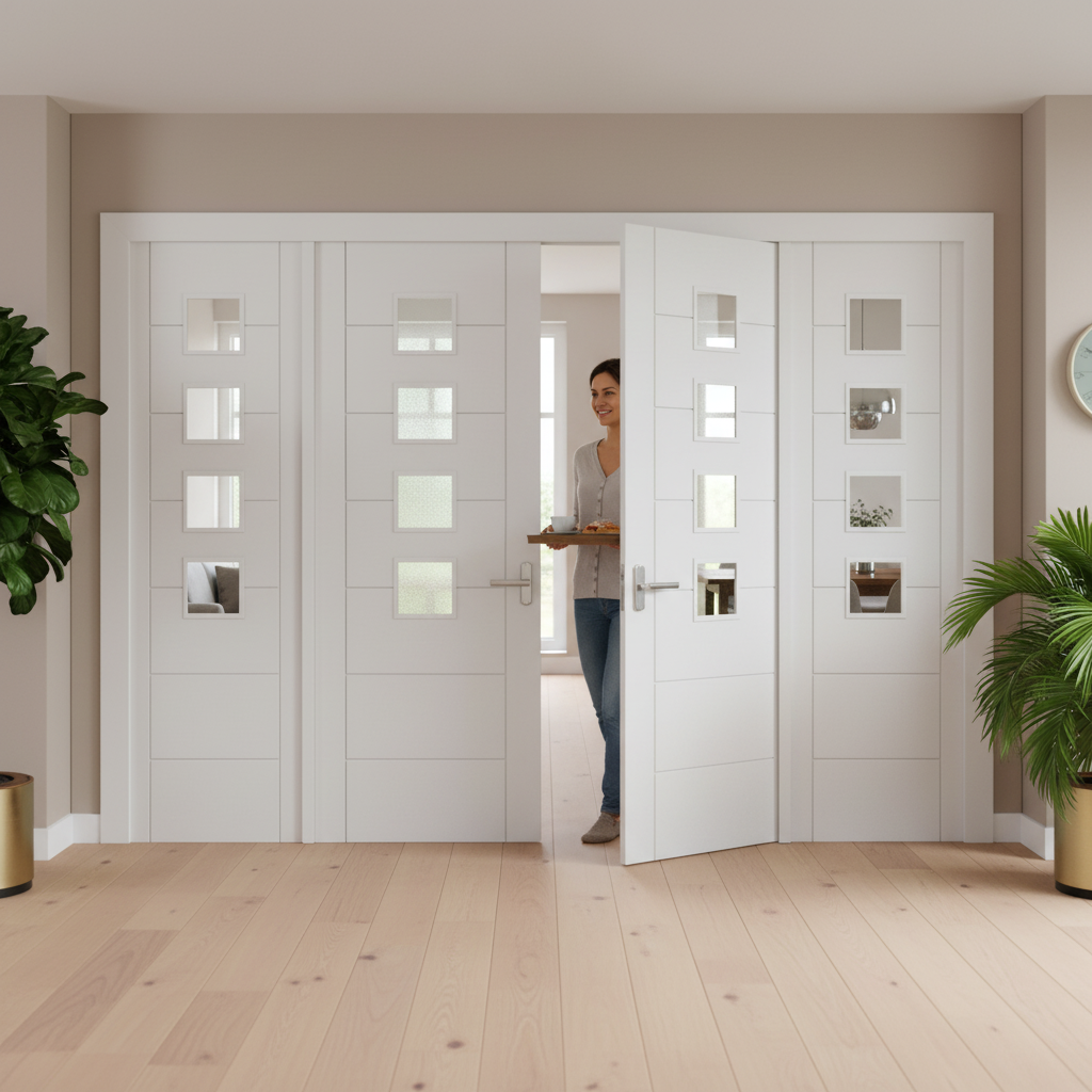 Internal Room Divider Set with Obscure Glass