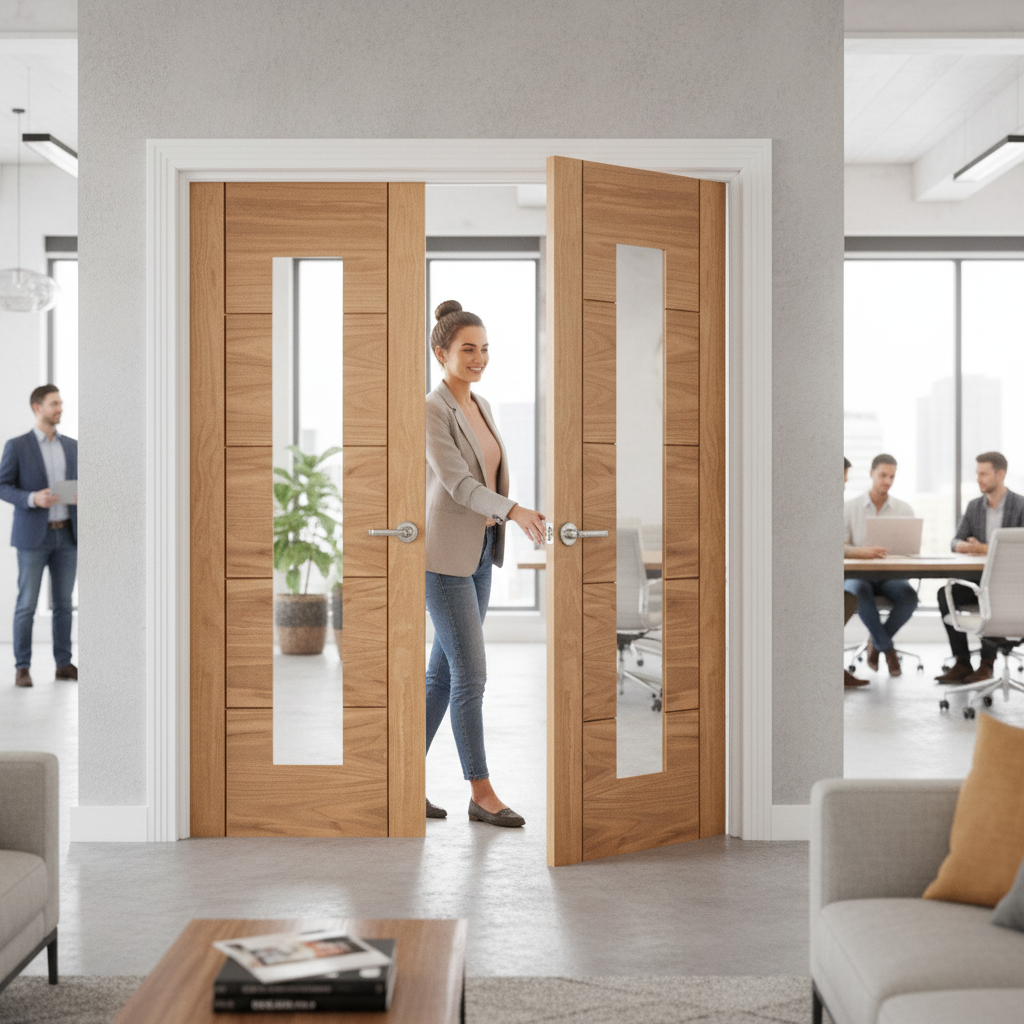 Unfinished Oak Internal Door Pair