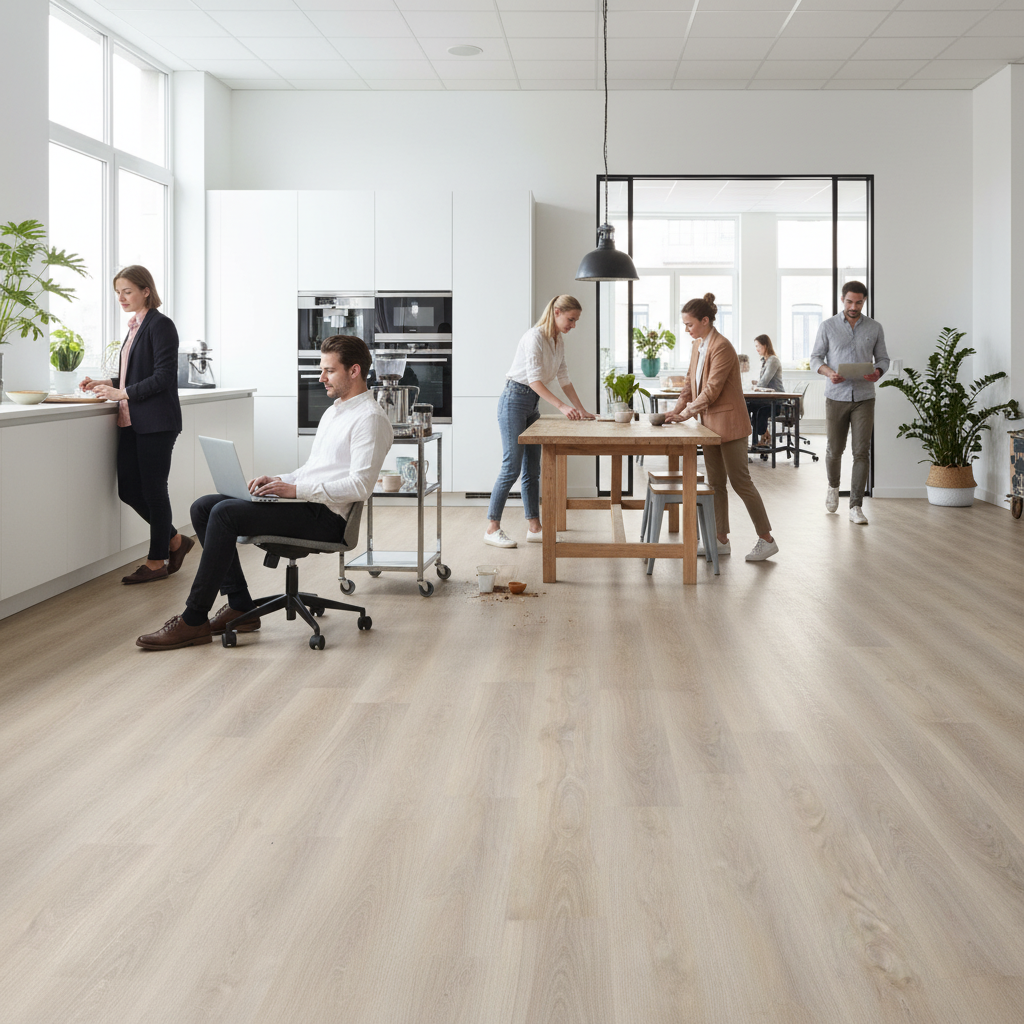Premium 6mm Rigid Core Vinyl Flooring - Waterproof with Click Fitting System and Built-In Underlay for Humid Areas