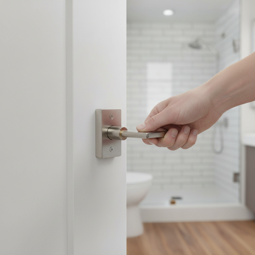 76mm (3'') CE Bathroom Lock in Satin Chrome Finish