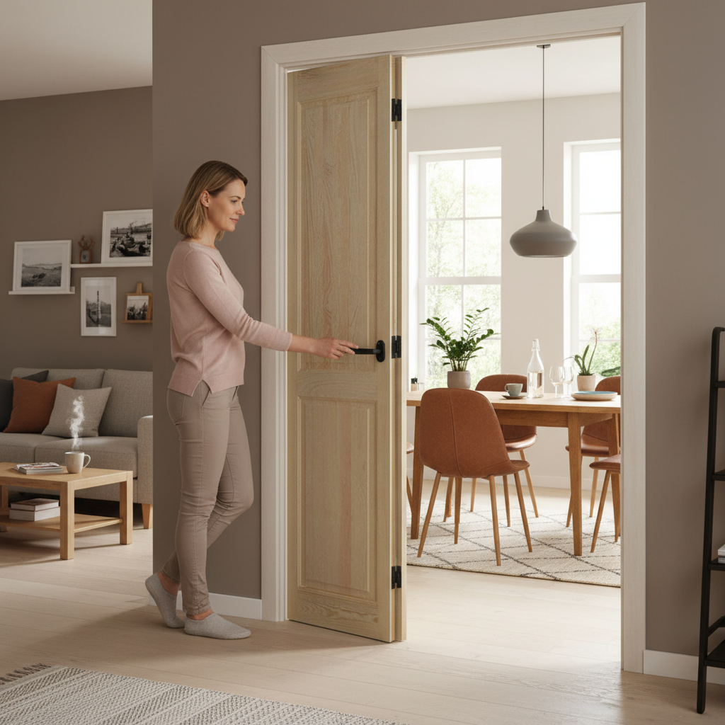 Premium Clear Pine Unfinished Bi-Fold Door with Solid Core and 4 Panel Design for Custom Finishing