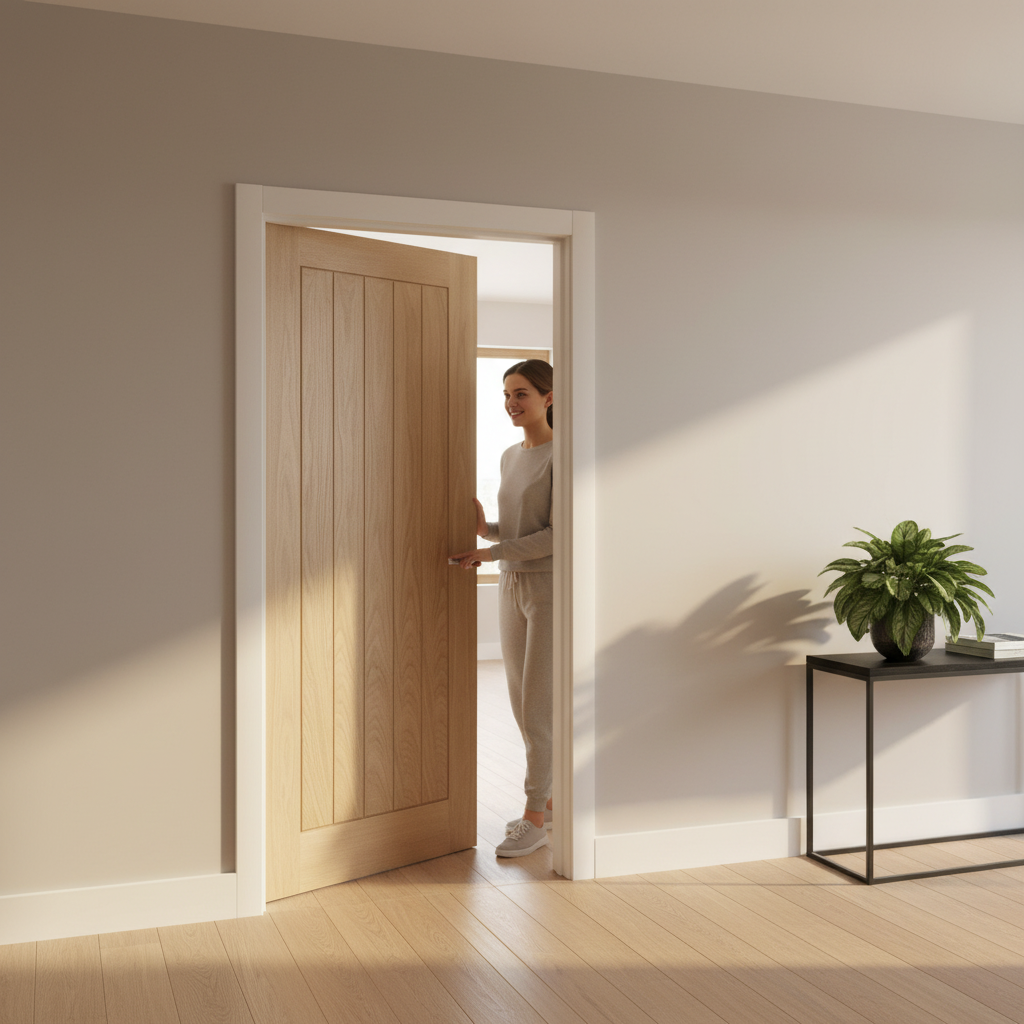 Premium Bespoke Made-to-Measure Internal Oak Door - Unfinished, Custom Sizes, Perfect Fit for Any Interior