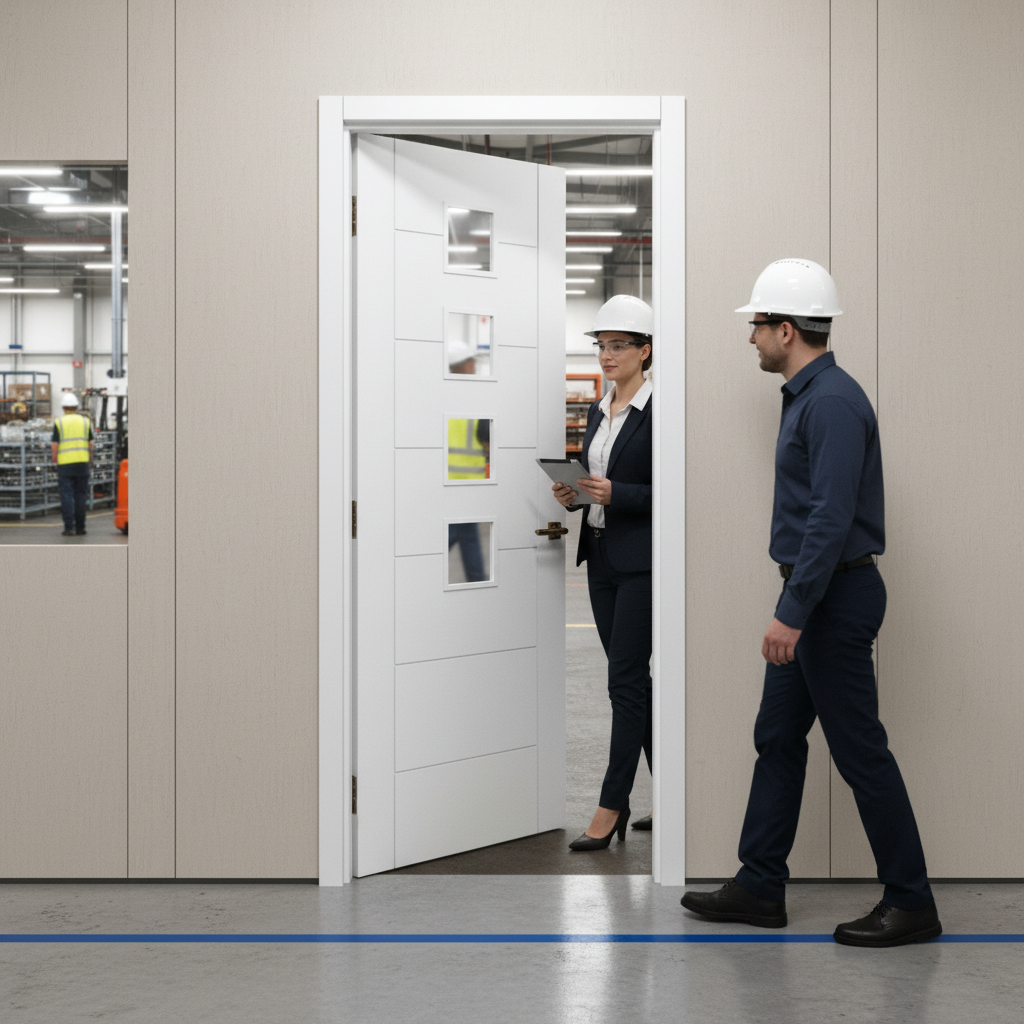 Premium Made-to-Measure Internal Door with 7 Panels and Obscure Glass for Custom Interiors