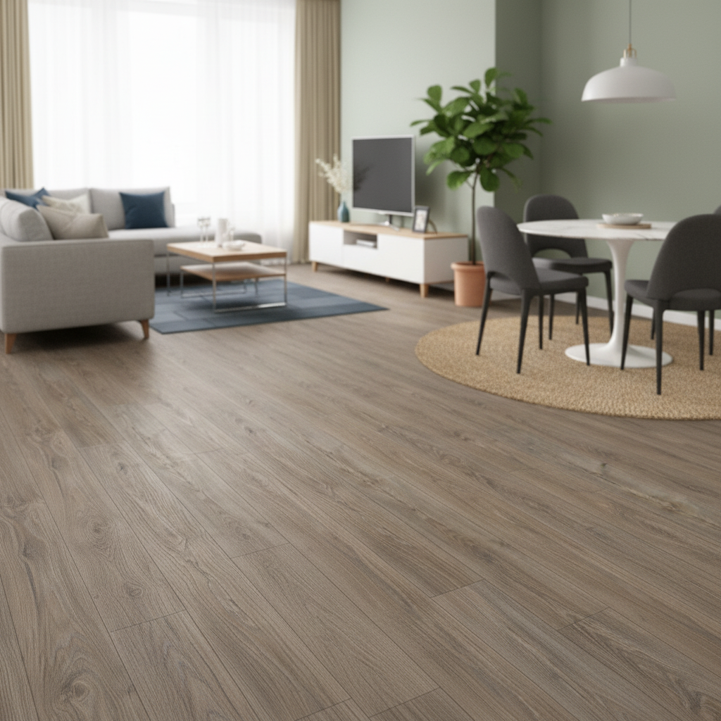 8mm Embossed Laminate Flooring in Twilight Oak Color - Wa...