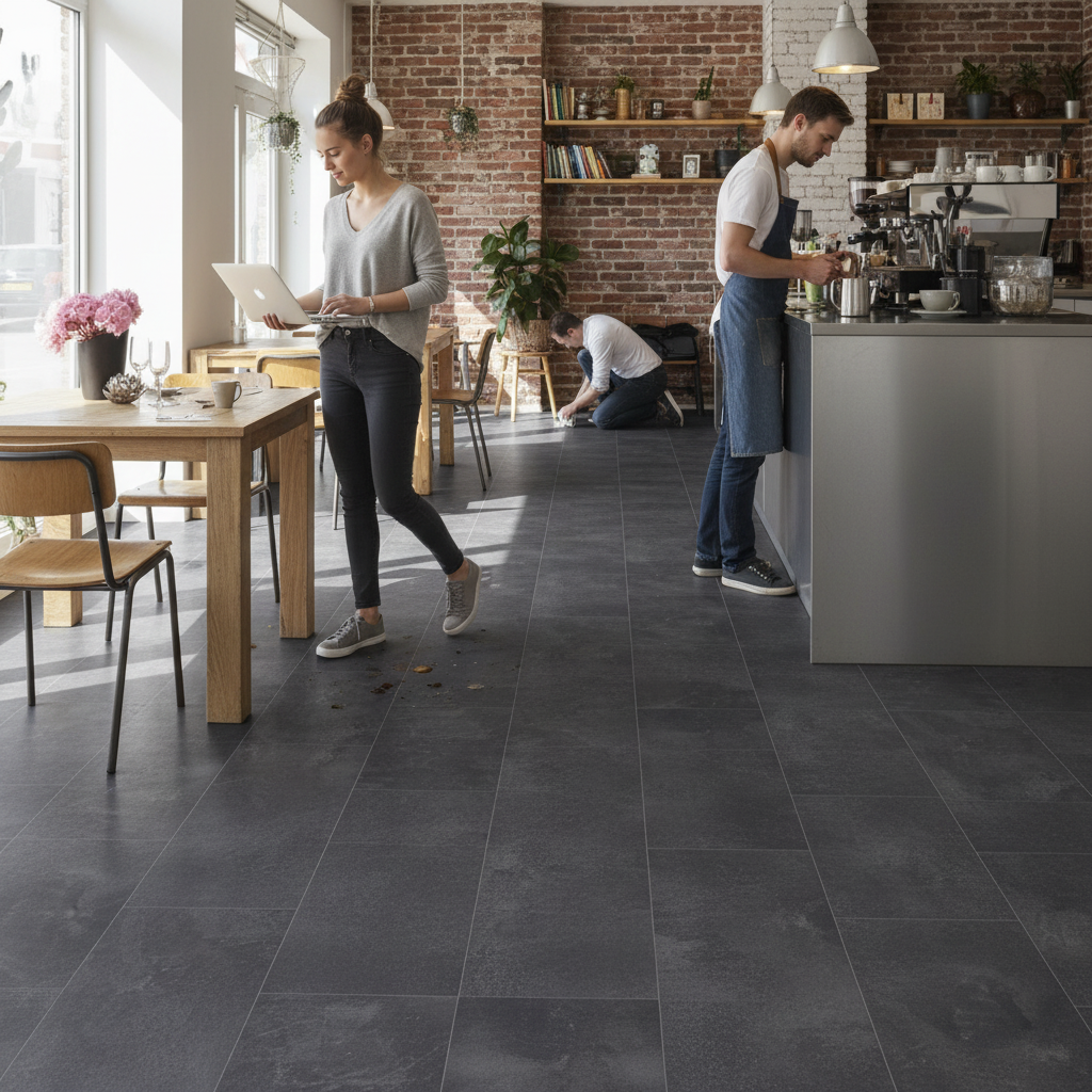 8mm Laminate Flooring with Natural Stone Effect
