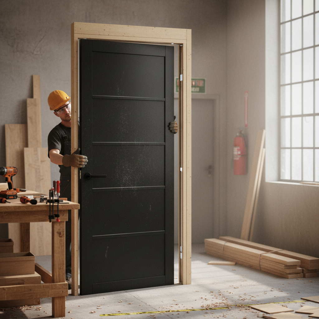 Internal Fully Finished Industrial Studio 5 Panel Door