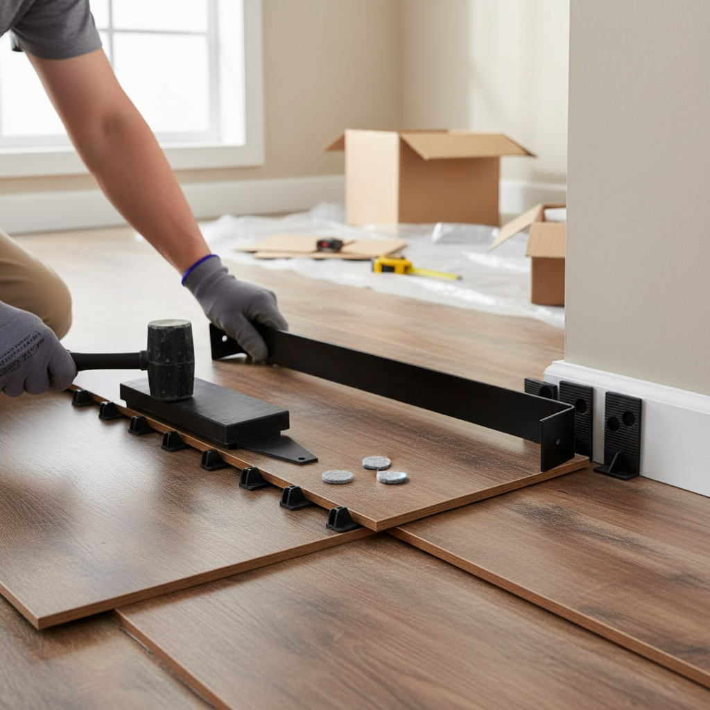 Laminate Flooring Fitting Kit - Hammering Block, Spacers,