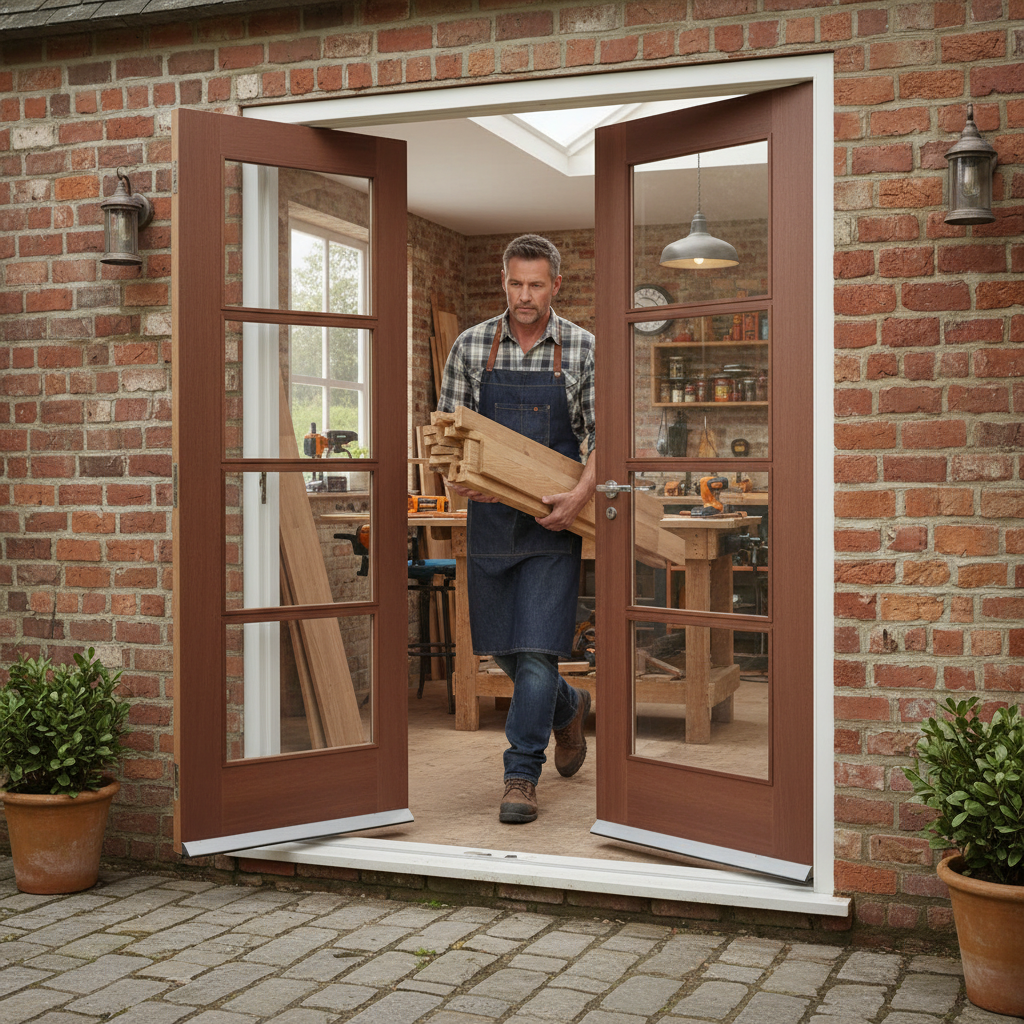 Premium External Unglazed French Pair Doors with Laminated Timber Cores for Enhanced Stability and Strength