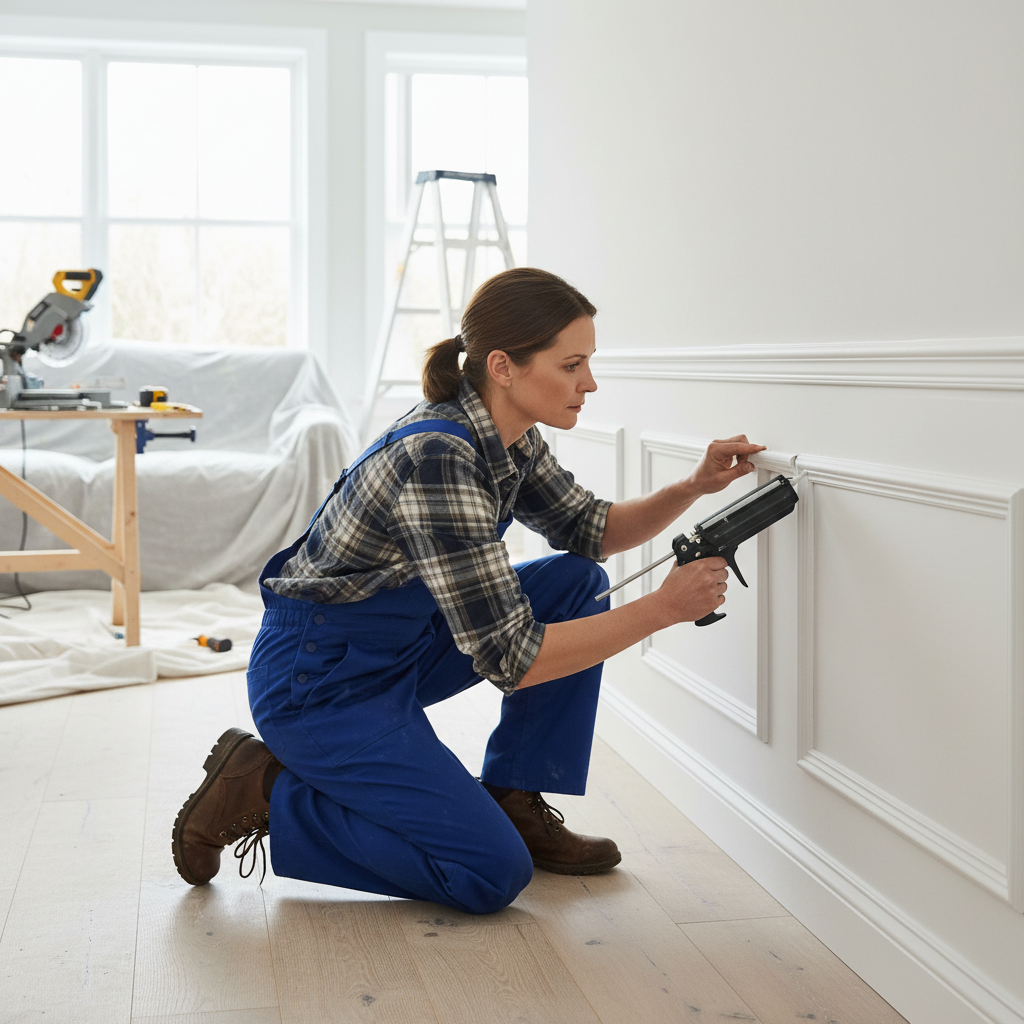 2.4m White Painted Barrel Moulding 12mm x 34mm for
