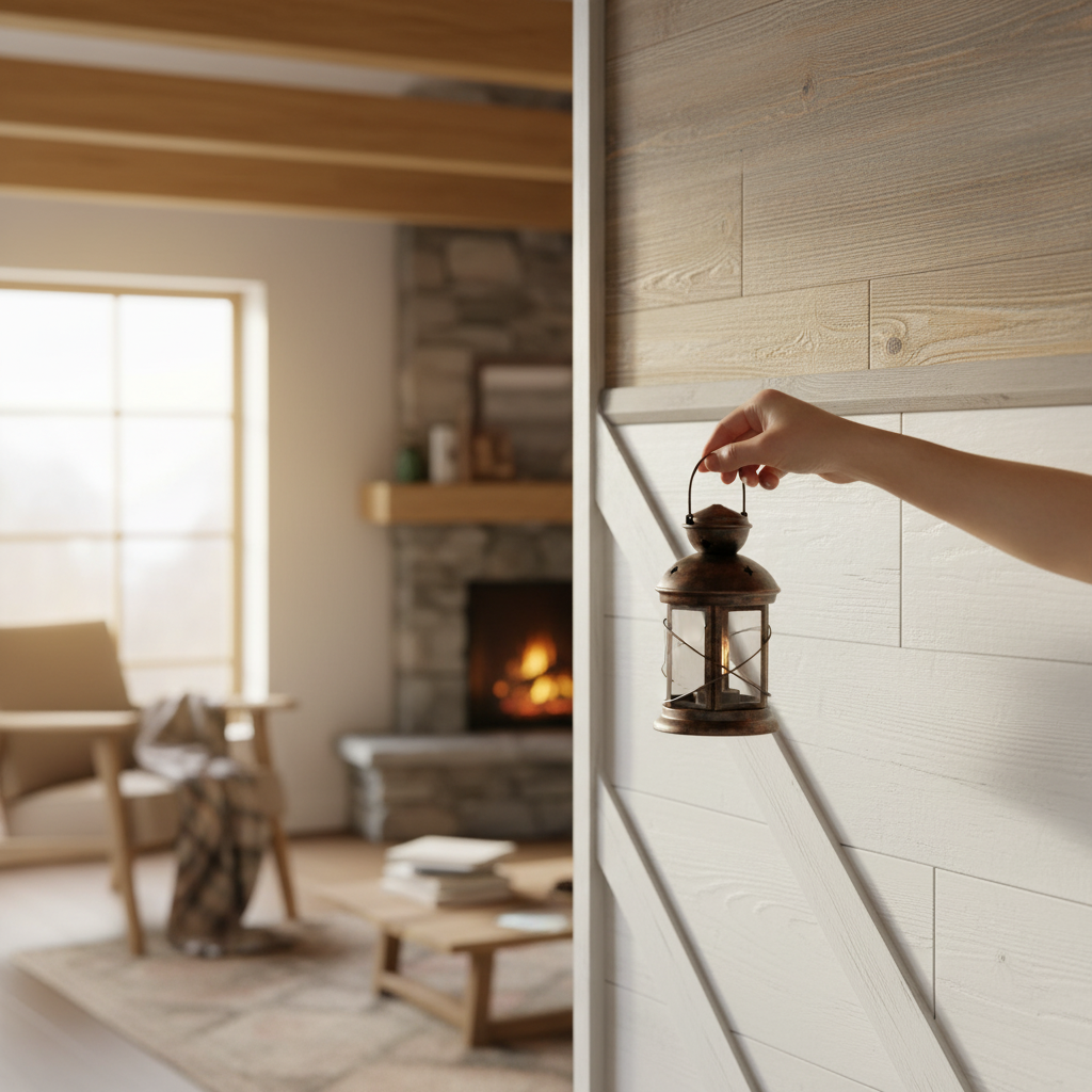 Mountain Hut Pine Finishing Trim for 3D Laminate Wall Pan...