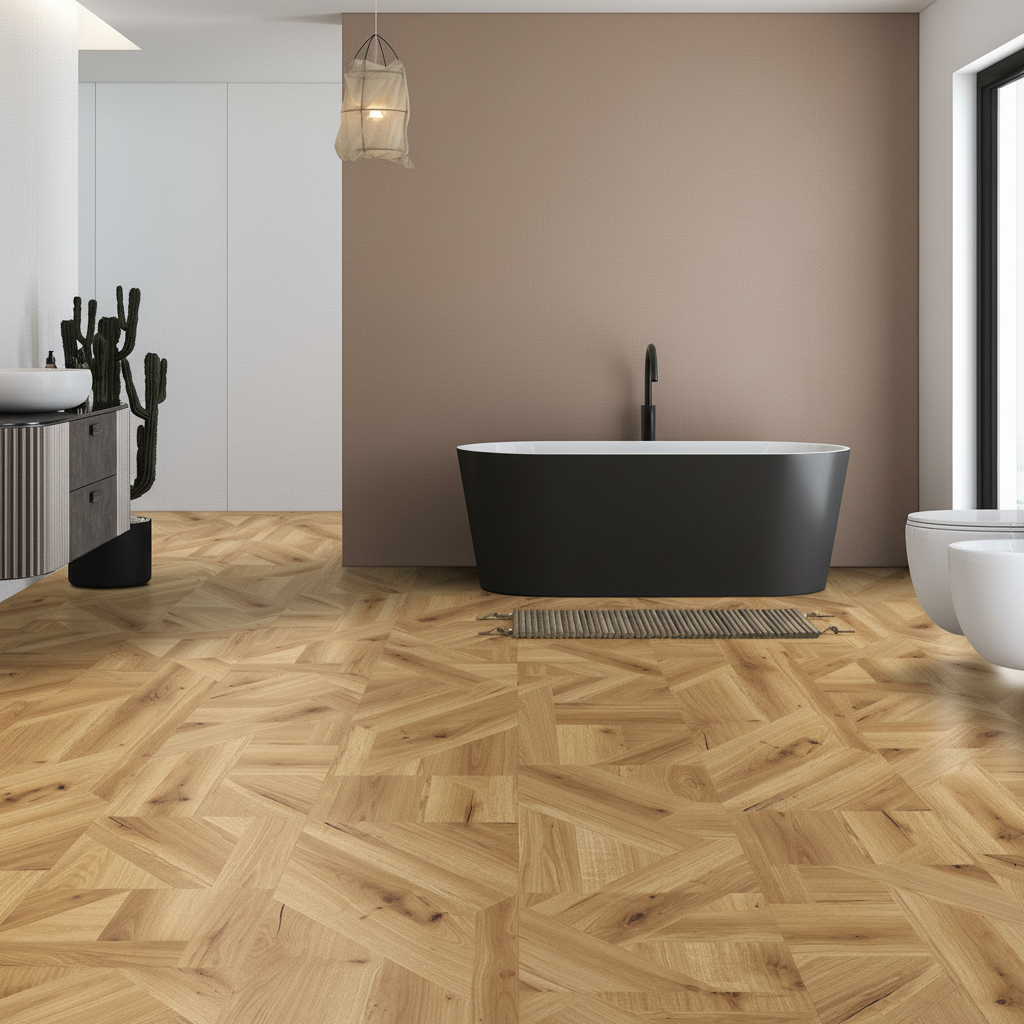 Premium Waterproof 8mm Oak Effect Laminate Flooring with AQUA PRO Technology for Modern Homes