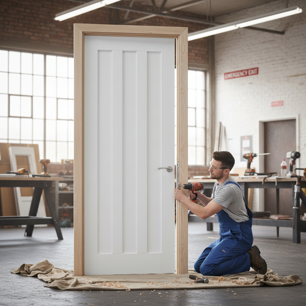 Internal White Primed Ashton 3 Panel Door