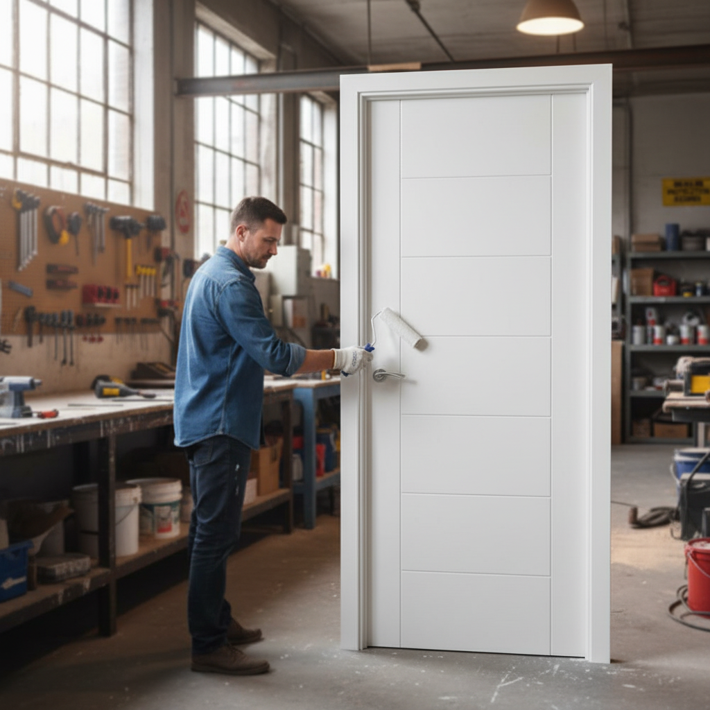 Internal Pedrena Door - 7 Panels, Semi-Solid Core, Primed...