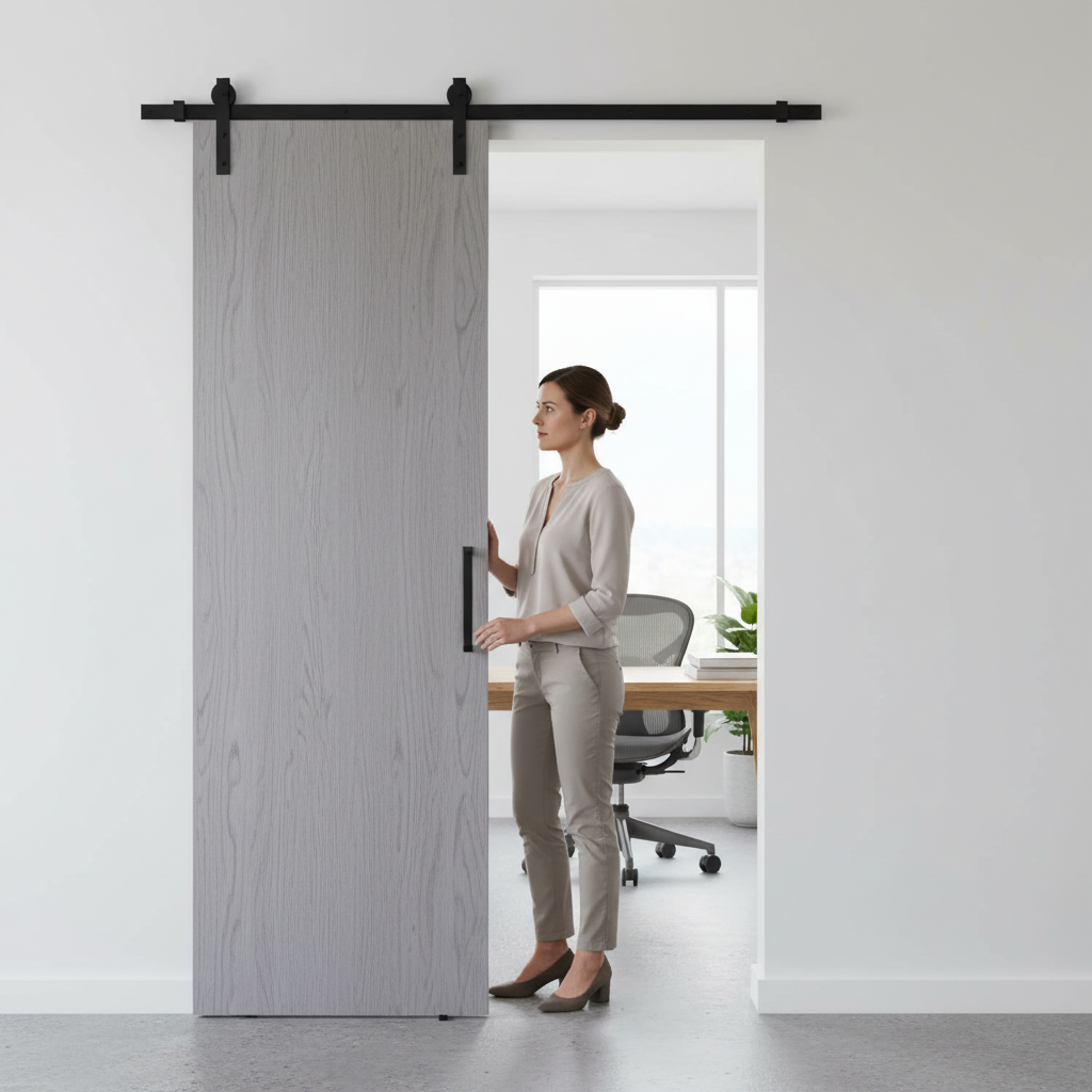 Premium Ash Grey Fully Finished Door Sample - High-Performance and Durable Design for Interior Applications