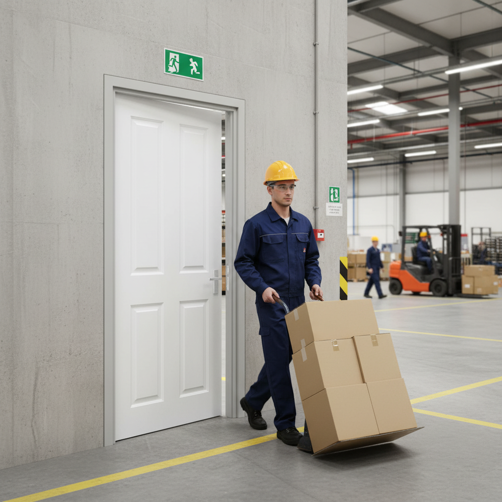 Premium Internal Primed Fire Door with Classic 4 Panel Design and FD30 Fire Rating for Enhanced Safety