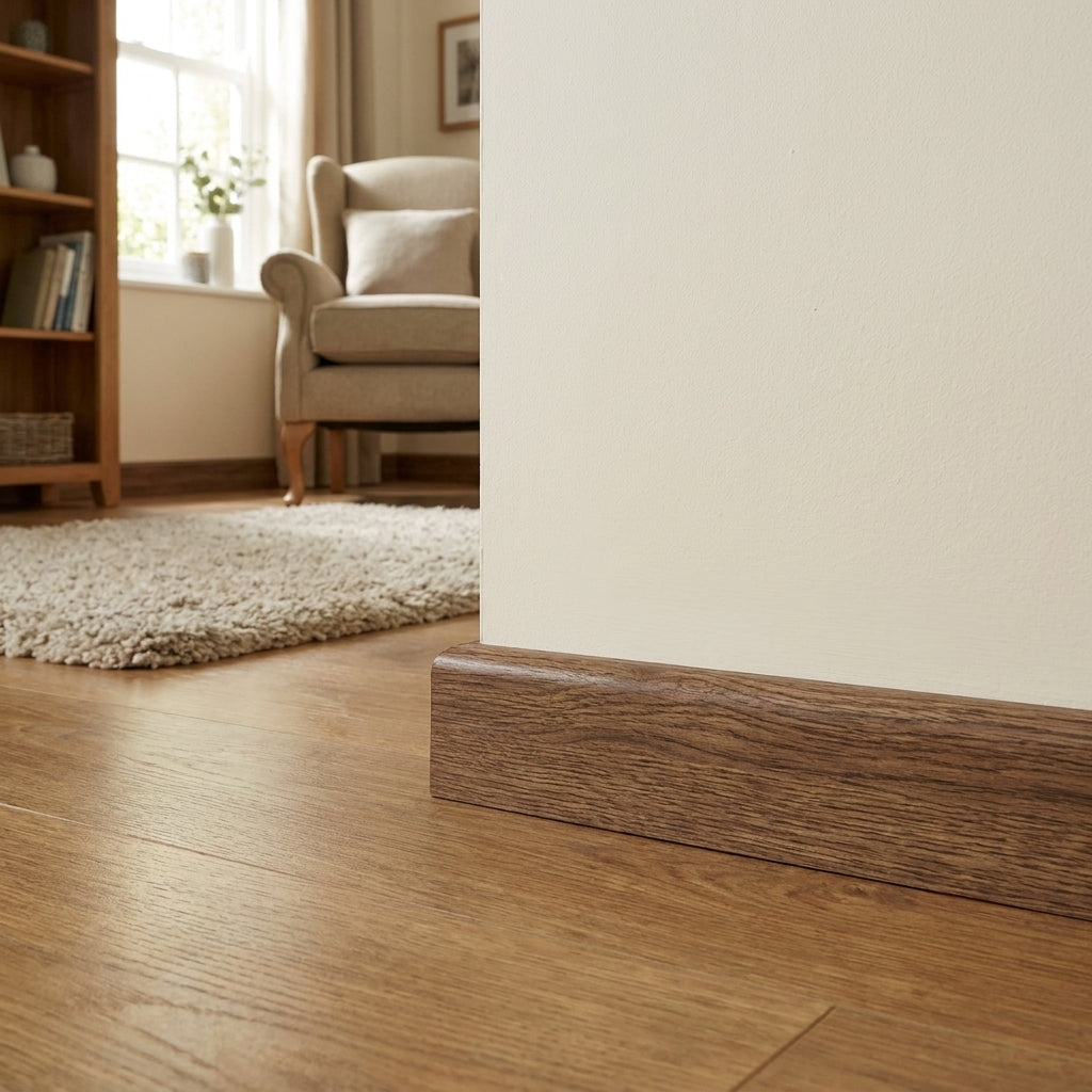 Medium Oak Laminate Scotia Beading 2400mm x 18mm