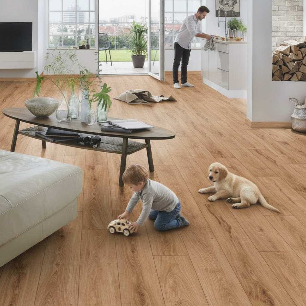 8mm Laminate Flooring with Water-Resistant Surface
