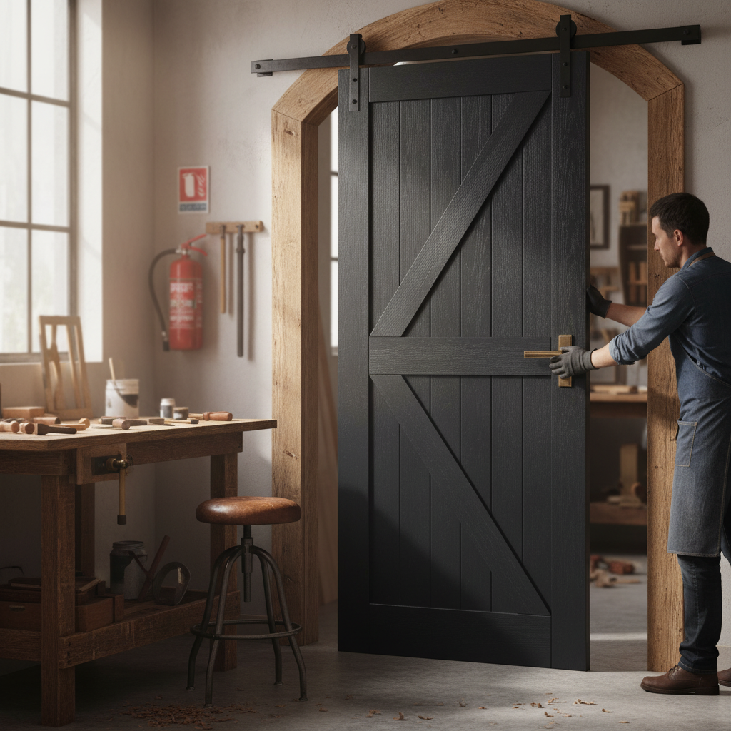 Made-to-Measure Internal Fully Finished Oak Barn Door - S...