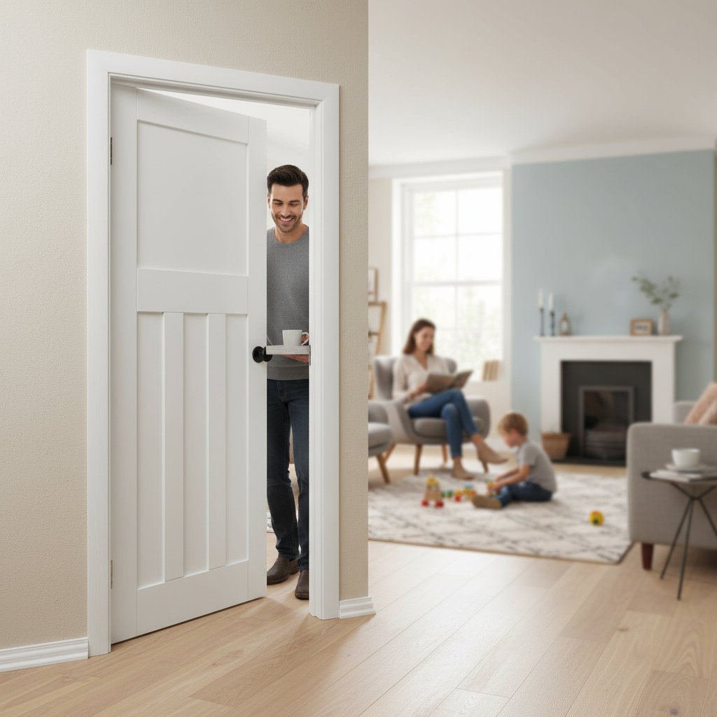 Premium Made-to-Measure Internal Primed 1930's 4 Panel Door, Custom Sizes Available for Perfect Fit