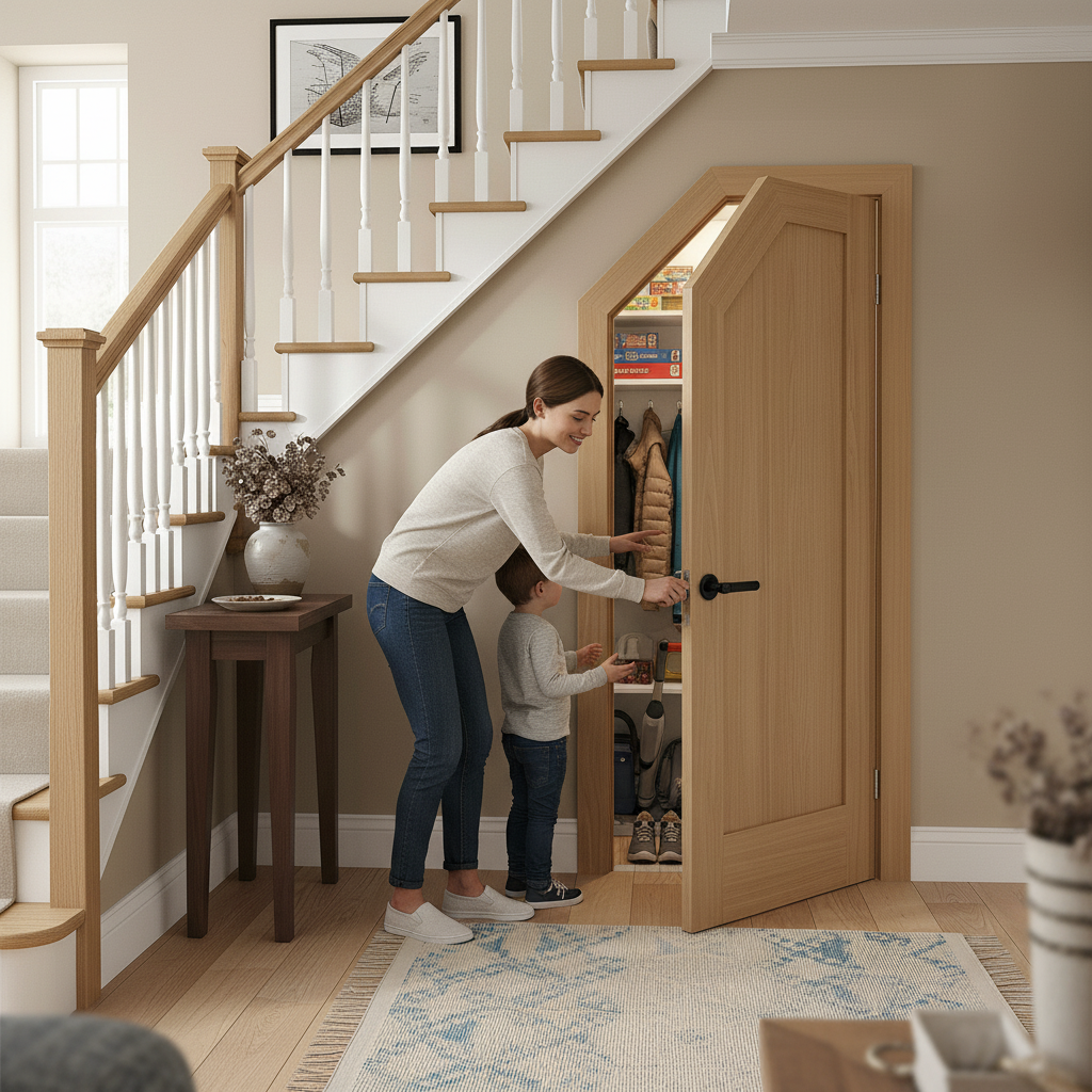 Made-to-Measure Oak Under-Stair Cupboard Door