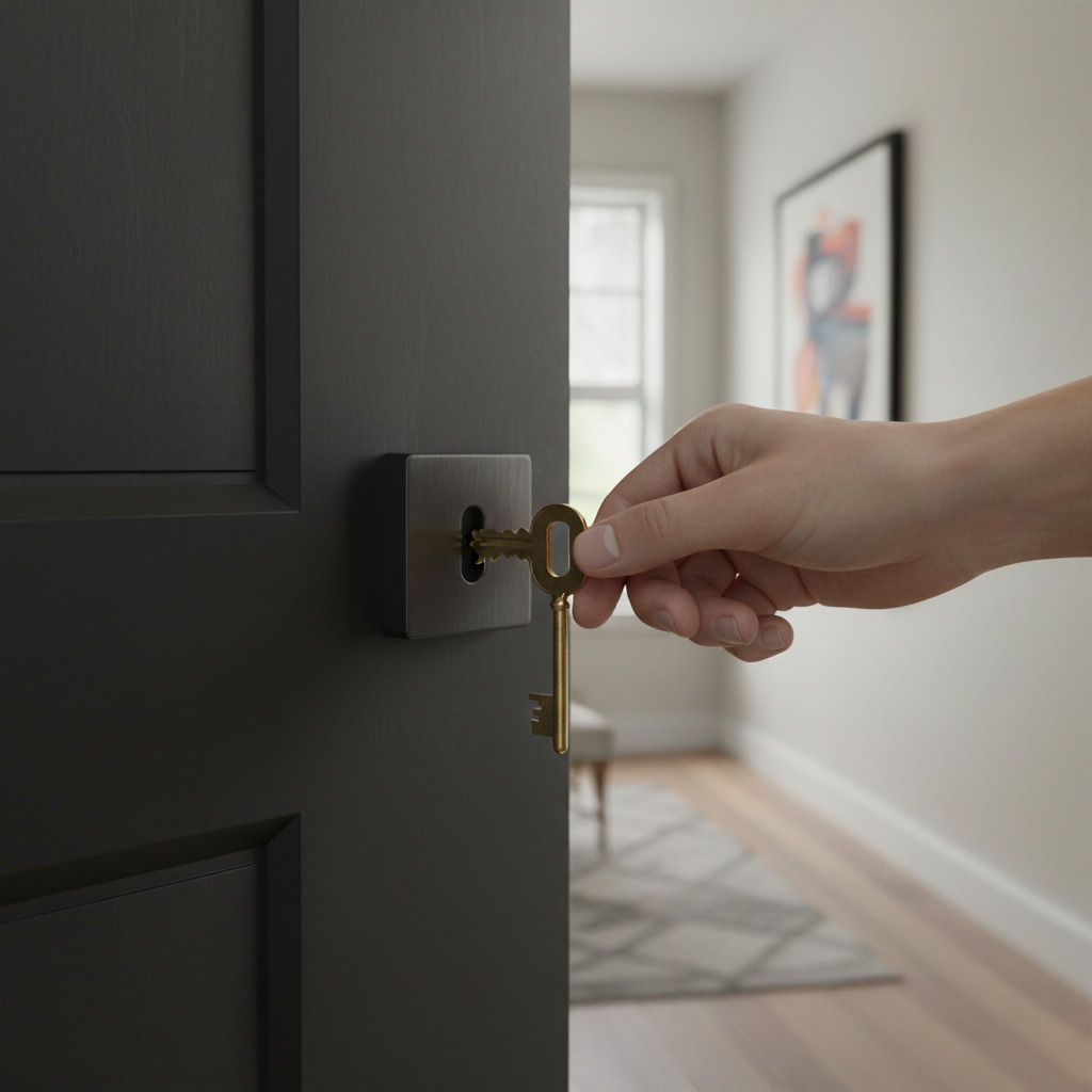 Premium Square Escutcheon with Modern Black Finish - 50x50mm for Stylish Door Security