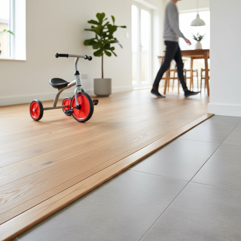 900mm Satin Lacquered Flat Connecting Profile Door Bar