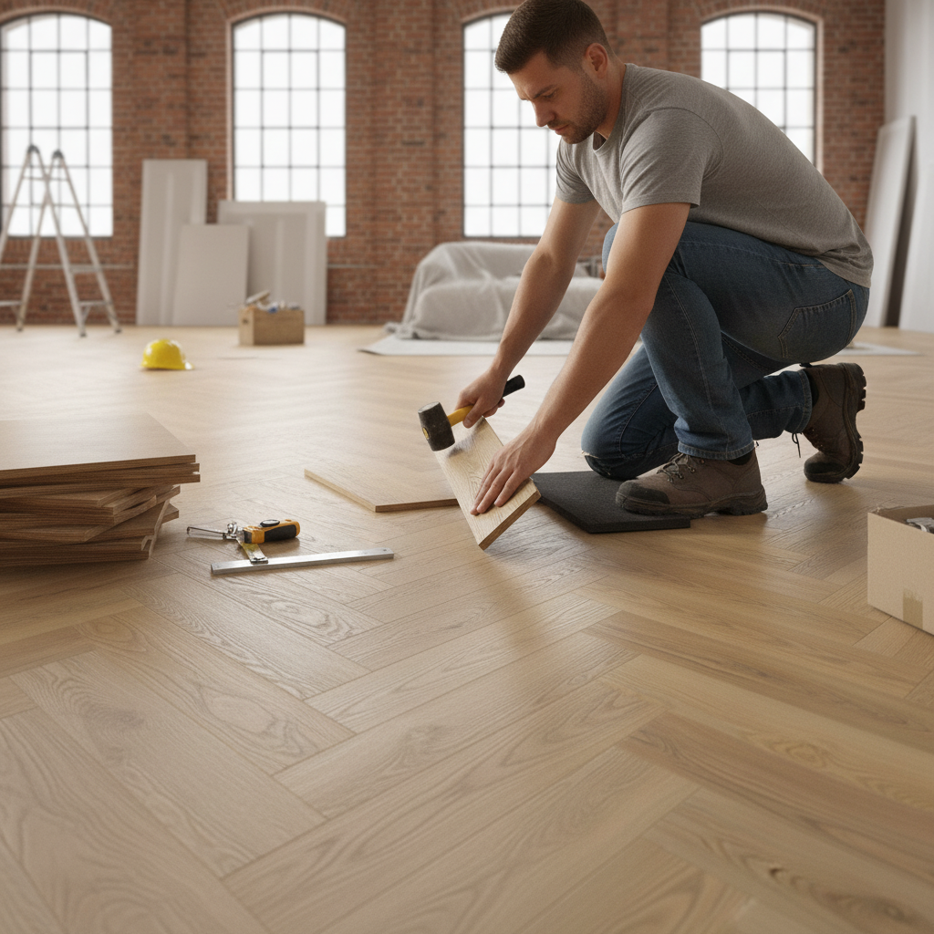Herringbone 5mm Rigid Core Vinyl Flooring