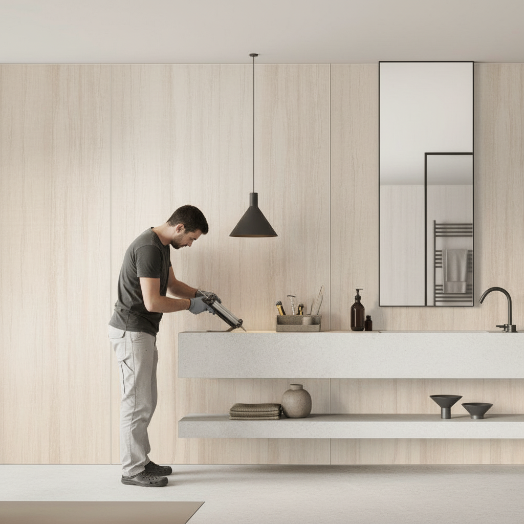 Waterproof Wall Panelling 2650mm x 1230mm with Marble Finish