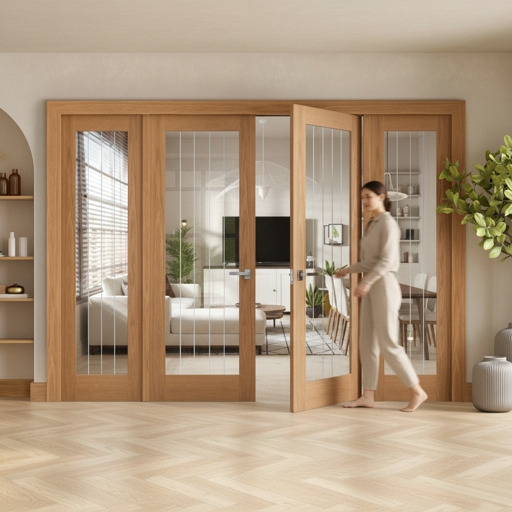 Fully Finished Internal Room Divider Set with 1 Light Obs...