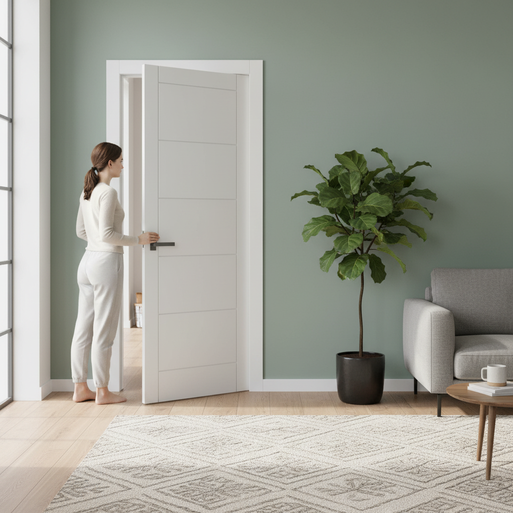 Internal Primed 7 Panel Ladder Door - Modern Design, Read...