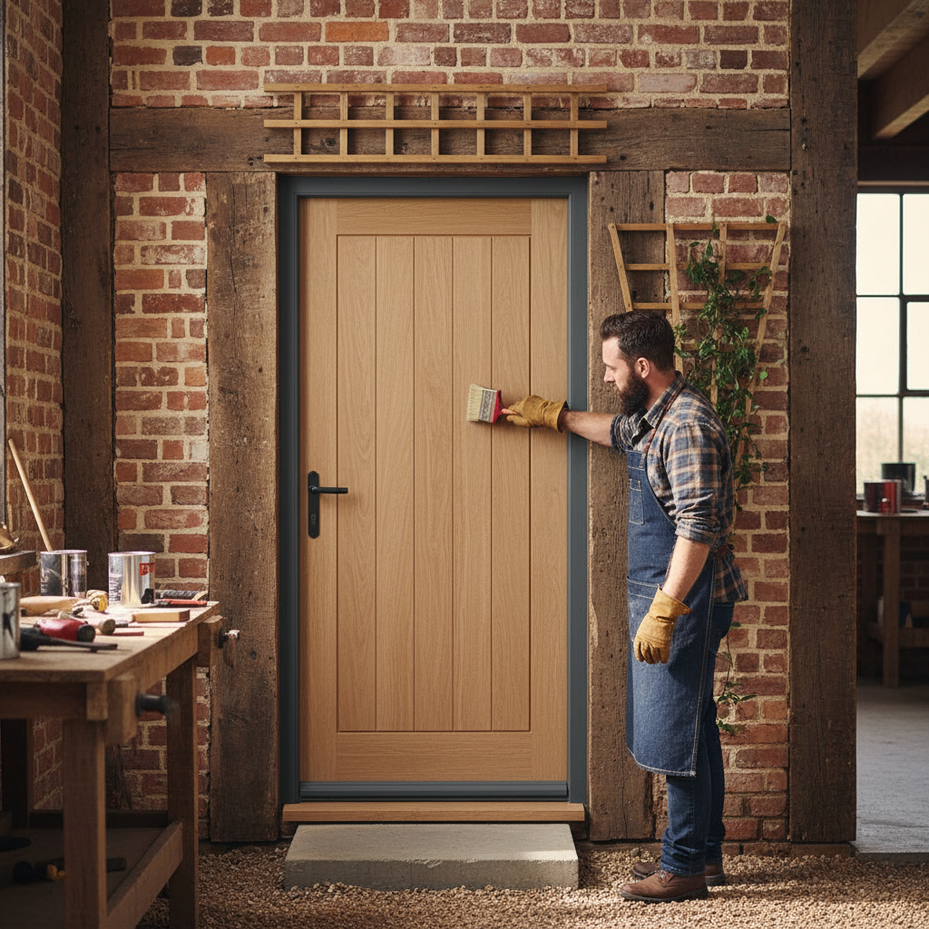 Unfinished Hardwood External Door