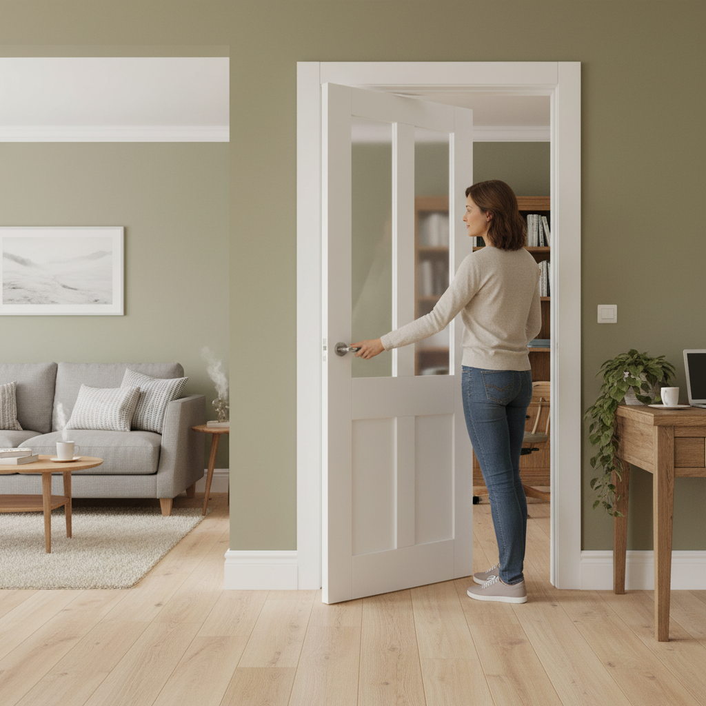 Internal Primed Flat Victorian Shaker 2 Panel Door