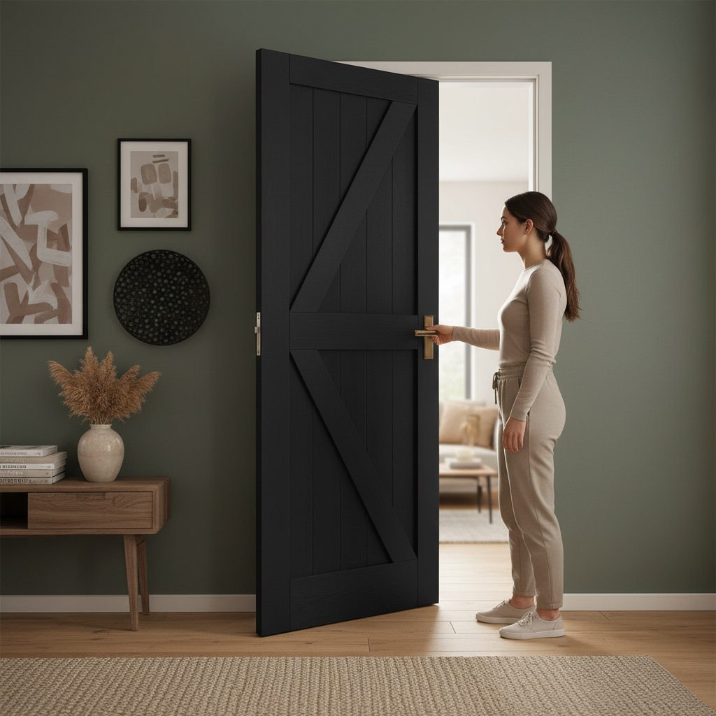 Made-to-Measure Internal Fully Finished Oak Barn Door - S...